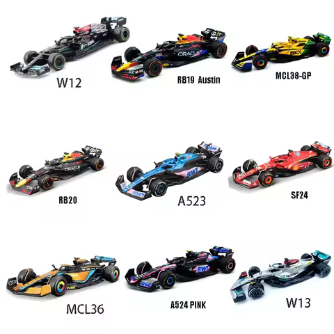 Bburago 1:43 Red Bull RB20 A523 MCL38 Monac F1 Racing RB19 Austin Formula Car Static Simulation Diec