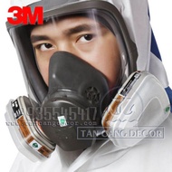 3 M 6800 Full Face Gas Mask with 10 Filter Cotton Pads