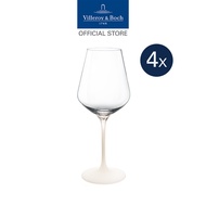Villeroy & Boch - Manufacture Rock blanc ชุดแก้วไวน์แดง 4 ชิ้น ก้านสีขาว (11-3799-8110)