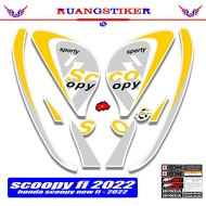 Honda Scoopy Fi 2022 Striping Motif 2 Prestige Stylish Sticker Decal Sticker Lis Original Donut Donu