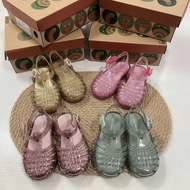 【free shipping】2023melissaˉchildren's Shoes Woven Sandals Hollow Jelly Shoes Fragrant Shoes