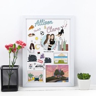 Original Personalized Best Friend Story Map llustration- Print Best Friend Custom Portrait-Best Frie