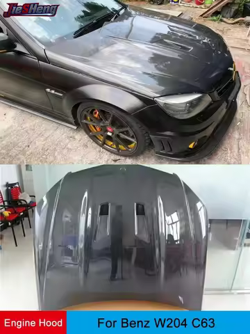 W204 Real C63 Amg 507 Style Carbon Fiber Engine Hoods Auto Car Bonnet for Mercedes Benz W204 C63 08-