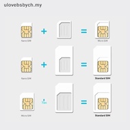 ULO 5Pcs Sim Card Adapter Kit 4 In 1 Nano Micro Sim Converter Card Sleeve Universal Phone Sim Card H