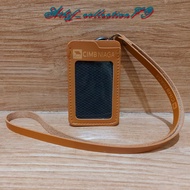 CIMB NIAGA Leather ID Card Holder CIMB NIAGA Leather ID Card Holder Necklace