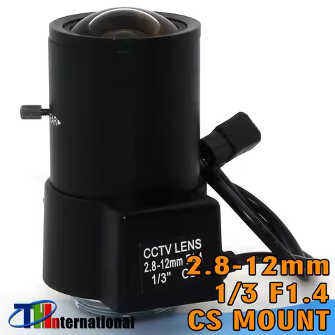 1/3' 2.8-12mm CS Lens F1.4 Manual Varifocal DC Auto Iris CCTV IR Lens CS Mount for IP Box Camera for