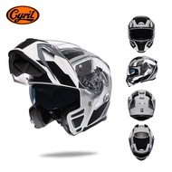 Flip Up Motorcycle Helmet with Sunglasses Visor Dual Lens Full Face Moto Helmet Cyril Motorcycle Hel