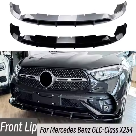 For 2023+ Mercedes Benz GLC-Class X254 GLC260 300 Car Front Bumper Lip Chin Spoiler Splitter Bodykit