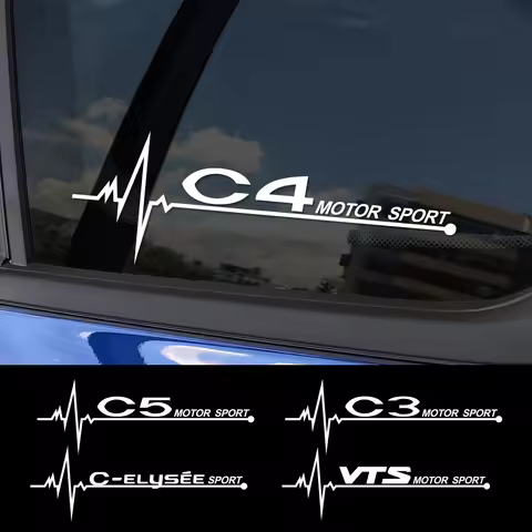 Car Side Window Stickers Sport Racing Styling Exterior Accessories Vinyl Film Decals For Citroen C4 