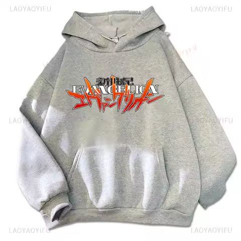 Cartoon-Neon-Genesis-Evangelion-hoodie Long Sleeve Shirt Men Women Anime Graphic Pattern Hoodies Har