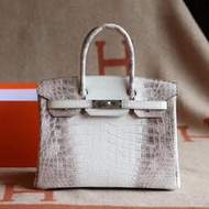 France Window 愛馬仕 柏金包 Hermes Birkin 喜馬拉雅Himalaya 霧面兩點鱷魚皮30CM