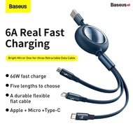 BASEUS DATA CABLE BRIGHT MIRROR DATA CABLE 1-FOR-3 DATA CABLE USB TO MLC 1.2M 100W