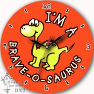 BRAVE O SAURUS WALL CLOCK