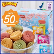 50Pcs Lianggui Macaron Biscuits Cookies Halal Delicious Macaron Snacks Viral Snacks Pastries