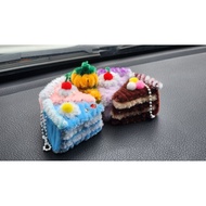 [PRE-ORDER] Cake Keychain Handmade Pipe Cleaner/Fuzzy Wire/Kawat Bulu/Chenille Stem