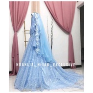 GAUN PENGANTIN SYARI FROZEN WEDSING DRESS SYARI MUSLIMAH BERCADAR
