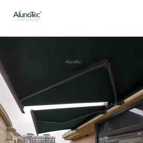 Waterproof Retractable Awning Canopy Shade Cassette Roof Outdoor Motorized Retractable Awning