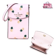 (PLEASE CHAT BEFORE PURCHASE)NEW AUTHENTIC KATE SPADE k7276 STACI PINEAPPLE NORTH SOUTH FLAP PHONE CROSSBODY PINK MULTI