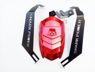 กันดีด YAMAHA M-Slaz R15MT15 SXR155 CBR150 สีแดง ขากันดีดเหล็กหนาแข็งแรง ใบผลิตจากพลาสติก ABS