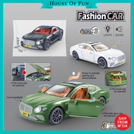 Bentley Models Sound and Light Car Toys Collection Can Open The Door Mainan Kereta Model Car for Kid