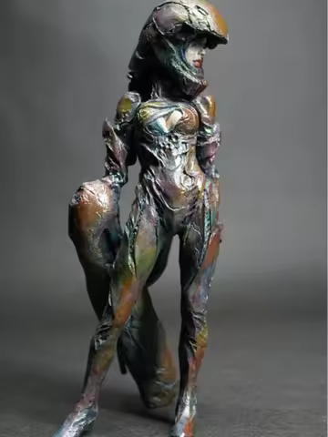 1/20 Scale Resin Model Kit Love Love Garden Female Astronaut Humanoid GK Statue Humanoid Self-Assemb