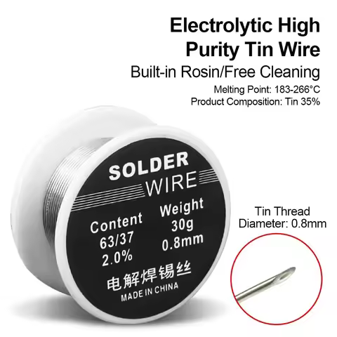 0.8mm/30g Welding Solder Wire Iron Wire Reel Welding Soldering Tool with Rosin Core Low Melting Poin
