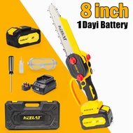 KEELAT KEC001 Cordless Chainsaw 12 Inch Electric Saw Bateri Mini Chainsaw Battery Wood Cutter Gergaji Elektrik 电锯