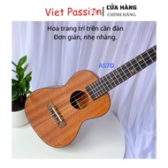Concert ukulele AS7D Vietpassion 23 inch smooth wood with molded buckle at cheap price for beginners