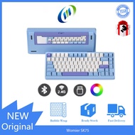 Womier SK75 75% Threemode allaluminum shell POM key switch RGB mechanical keyboard