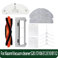 For Xiaomi Vacuum cleaner S20 / D106 E12 E10 B112 Accessories Replacement Main Side Brush Mop Cloth 
