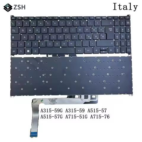 New IT Italy keyboard For Acer Aspire A315-59 A315-59G A515-57 A515-57G A715-51G A715-76 Laptop No b
