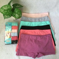 ♞Women's Plain Boyleg Panty/6PCS