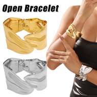 Cuff Bangle Bracelet for Women Gold Wrist Cuff Wrap Bracelets Irregular Statement Bracelet