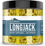 Longjack Tongkat Ali Extract (200 Capsules) 100% Pure &amp; Potent, Non-GMO &amp; Gluten-Free, for Energy*