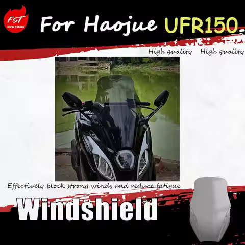 Haojue UFR150 High-Profile Fitment Modified Windshield Front Windscreen Windproof and Rainproof Feat