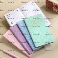 MARIER 2025 Planner Notebook, To Do List English 2025 Agenda Book, Creative A6 with Calendar Laser S