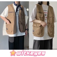 [ส่งเร็วพิเศษ!]🔆Camping vest เสื้อกั๊กผู้ชาย เสื้อกั๊กแคมป์ปิ้ง เสื้อแขนกุด มีซิปหน้า เสื้อเดินป่า เ