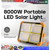 8000W Portable 288 LED Solar Work Lamp Light Recharge Camping Light Flashlight Waterproof Outdoor La