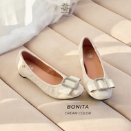 รองเท้าหนังแกะรุ่น Bonita Cream Color (สีครีม)
