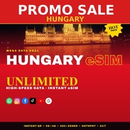 [PROMO] Hungary Travel eSIM 20GB-50GB & Unlimited Data | Big Sale | Instant QR | 4G/5G