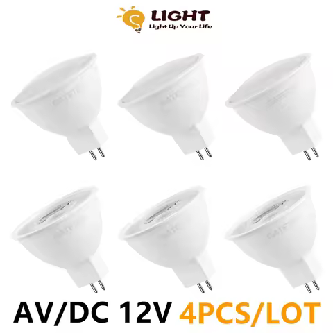 4PCS LED Spotlight MR16 GU5.3 low pressure AC/DC 12V 3W-7W Replace 20W 50W 100W halogen lamp for dow