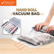Premium Quality | Travel Organizer Vacuum Compression Bags (9pcs) - Handroll Storage | Space Saving 