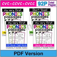 4 books/set My Very First Phonic CVC / CCVC / CVCC English words Worksheets homework Guided Reading 