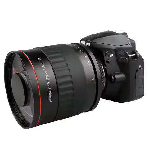 Mirror Cameras 500mm Manual Lens Lightdow Fixed Focus 500mm F6.3 Telephoto Manual Mirror Lens With T