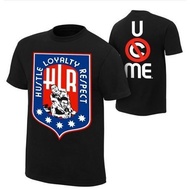 Wwe John Cena John Cena Wrestling เสื้อยืดผ้าฝ้ายหลวมรอบคอมวยปล้ํา Retro แขนสั้นผู้ชายผู้หญิง