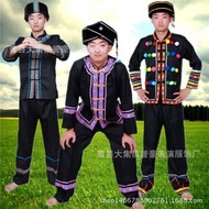 Minority Ethnic Costume Male Ethnic Strong Ethnic Miao Ethnic Costume Liangshan Ethnic Family Brown 