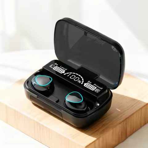 Bluetooth Earphones Handfree LED Dispay Headphones Bluetooth HiFi Stereo Music Wireless Earbuds Gami