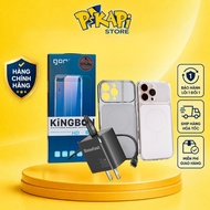 [Full Combo] iPhone 30W fast charger + TRENDY iPhone case + GOR Self-Adhesive Frame iPhone Tempered 