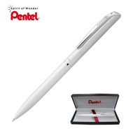 Pentel ปากกาโรลเลอร์ หมึกเจล เพนเทล Sterling Twist 0.7mm - ด้ามสีเงิน