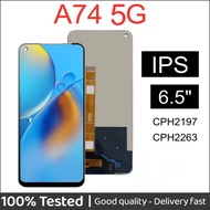 Untuk 6.5" IPS A74 5G CPH2197 CPH2263 Paparan LCD Pemasangan Skrin Digitizer Sentuh
